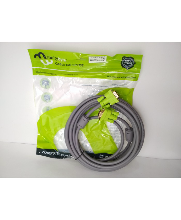 MULTYBYTE VGA TO VGA (MALE TO MALE) 5M CABLE (3+6) RGB